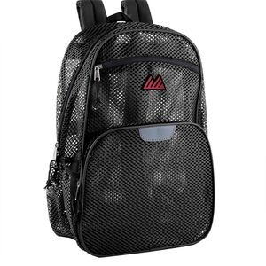 Summit Ridge Black Mesh Reflective Backpack NWT